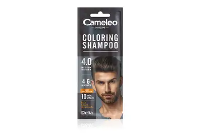 Delia Cameleo Men Coloring Shampoo Szamponetka koloryzująca dla mężczyzn - 4.0 Medium Brown 15ml