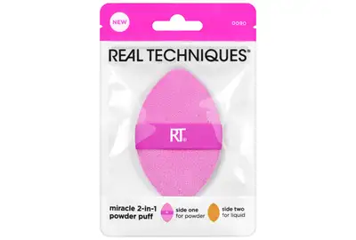 Real Techniques Miracle Powder Puff Aplikator do pudru i gąbka do makijażu 2w1