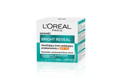 Loreal Paris Bright Reveal Nawilżający krem redukujący przebrwienia z SPF50 50ml