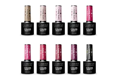 Claresa Lakier hybrydowy Love Story Zestaw 1 + 2 + 3 + 4 + 5 + 6 + 7 + 8 + 9 + 10 SoakOff UV/LED 10x5g