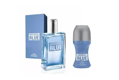 [Zestaw] AVON INDIVIDUAL BLUE MEN EDT Woda toaletowa 100ml + AVON INDIVIDUAL BLUE MEN Antyperspirant w kulce Roll-On 50ml