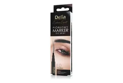 Delia Eyebrow Expert Piórkowy marker do brwi - 1.0 CZARNY
