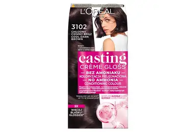 Loreal Casting Creme Gloss Farba do włosów - 3102 Ciemny Chłodny Brąz (48ml, 72ml, 60ml)