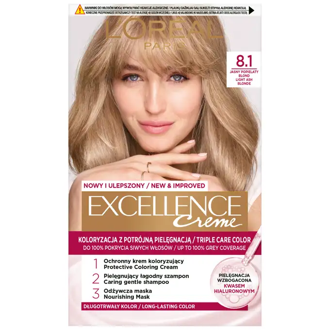 LOR. LOREAL EXCELLENCE FARBA 8.1 LIGHT ASH BLONDE