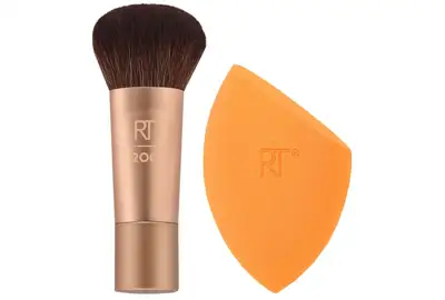 Real Techniques Glowstorm Zestaw do makijażu Mini pędzelek do blendowania+Gąbka do makijażu