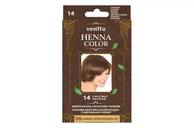 Venita Henna Color Ziołowa odżywka koloryzująca z henną do włosów - 14 Kasztan 25g